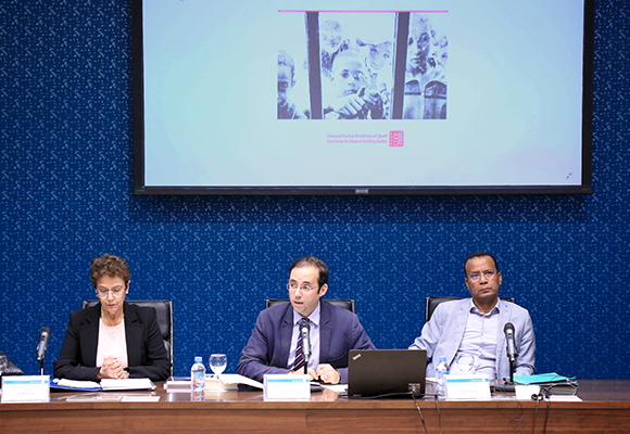 المتحدثون الثلاثة في سيمنار المركز العربي حول الإصلاح الدستوري المغربي لعام 2011 