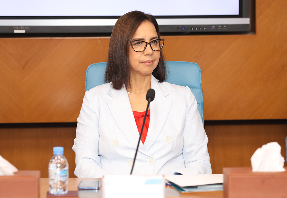 عائشة البصري مترئسةً الجلسة