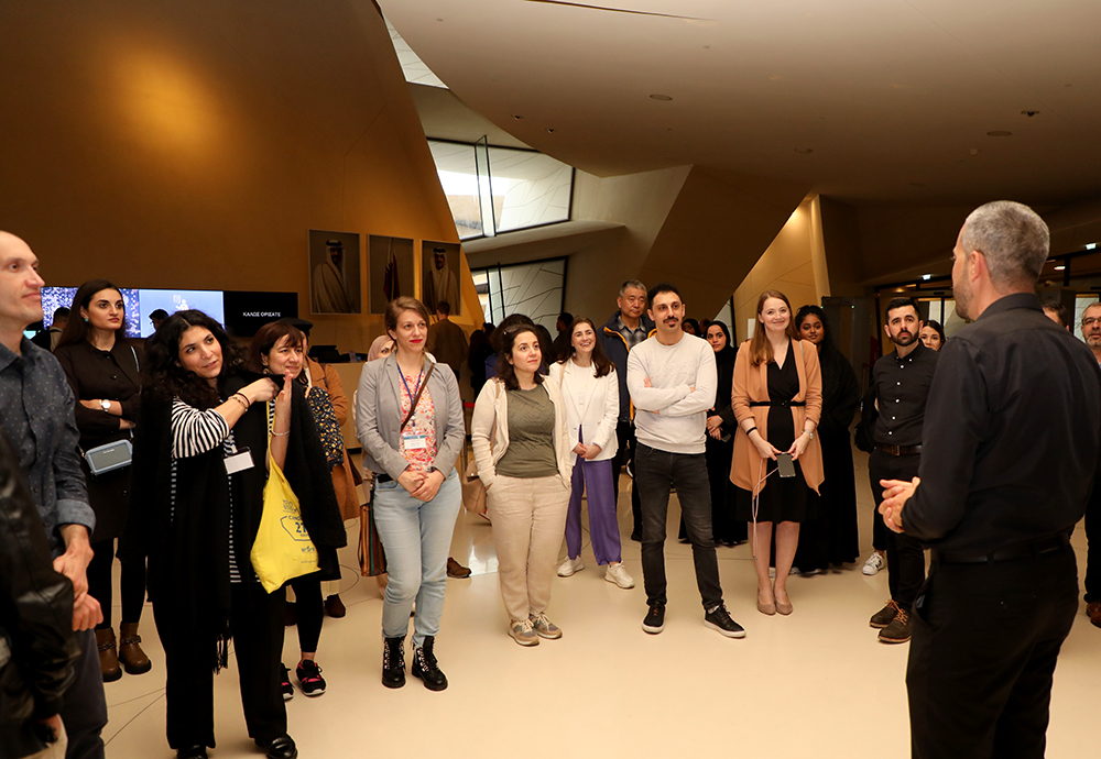 زيارة المشاركين إلى مكتبة قطر الوطنية